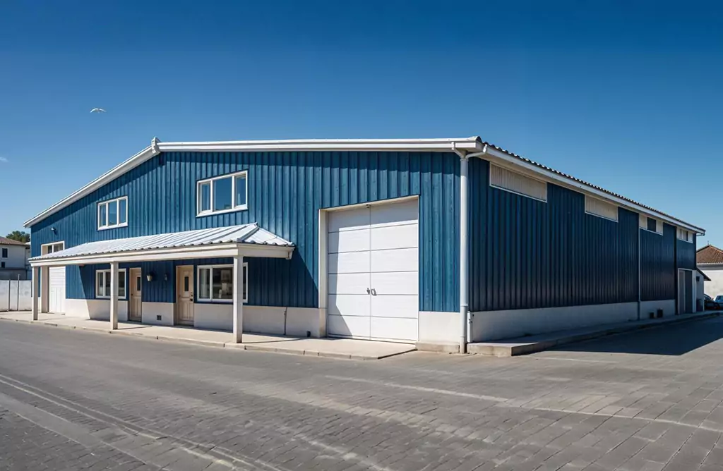 Completed Warehouse with Colour Coated Roofing Sheets