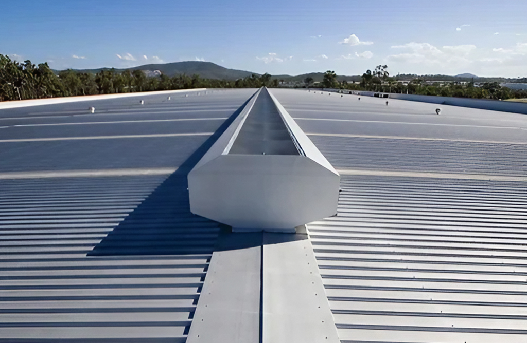 Roof Vent System on a Flat Metal Roof