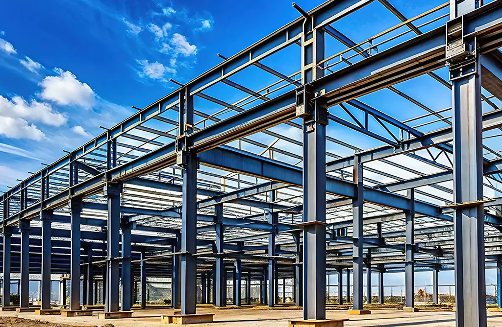 Under-construction Steel Framework Structure